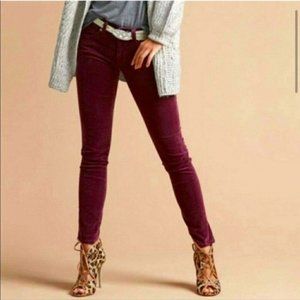 CAbi jeans 3197 Skinny Corduroy Pants Vino Purple Size 6